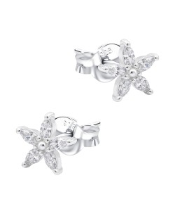 Beautiful Flower Silver Stud Earring STS-7089